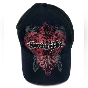 Rare "Saving Abel" American Rock Band Black Embroidered Trucker-Style Cap Unisex
